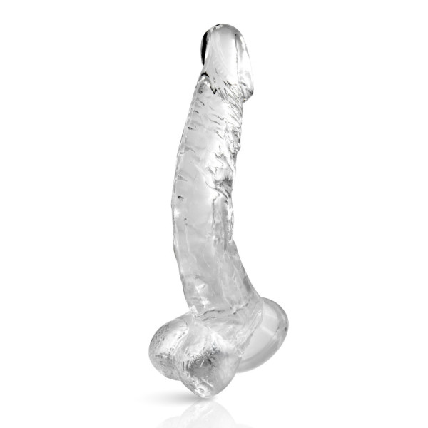 Gode jelly courbe transparent ventouse taille XL 22cm 